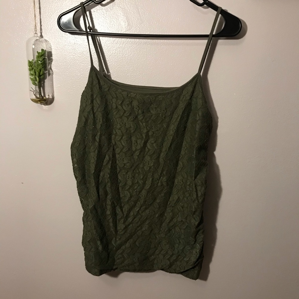 Lace Hunter Green Cami